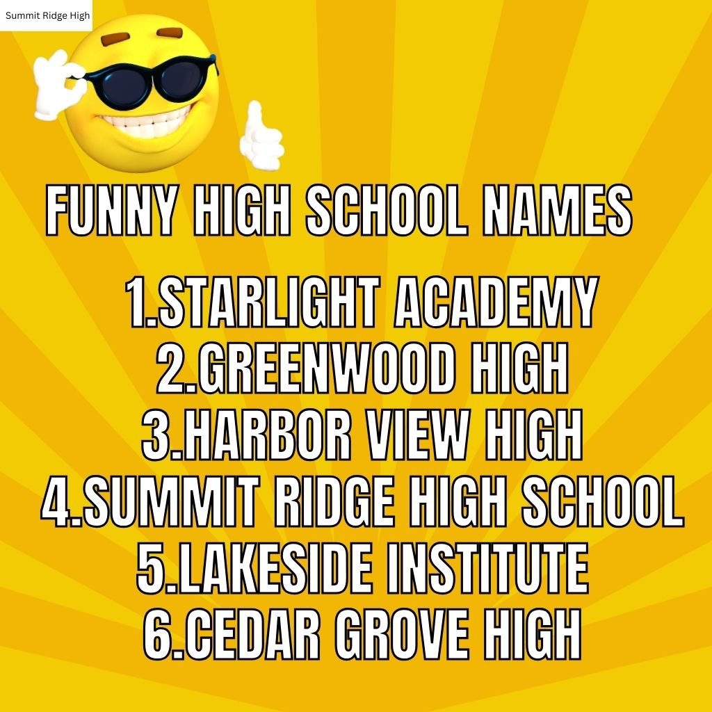 Funny High School Names