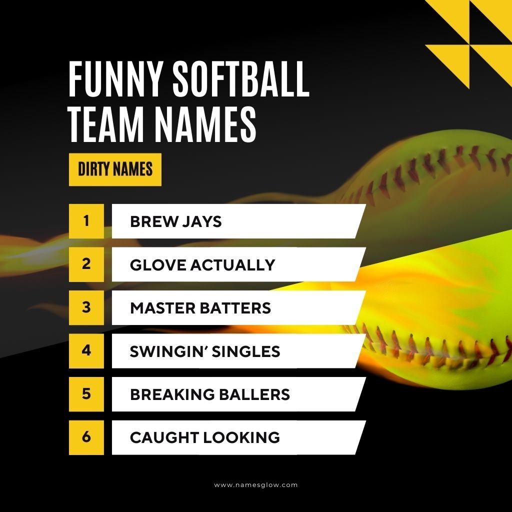 Funny Softball Team Names​ for Adults